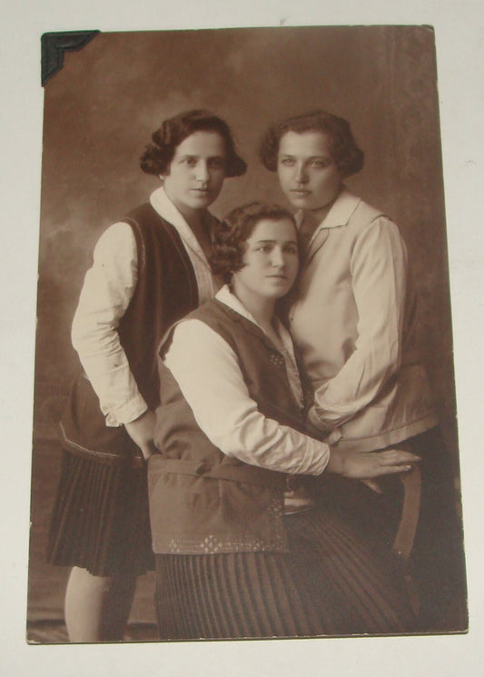 Photo Jewish Judaica 1928 Poland Wolanow Family Jews Hebrew Written