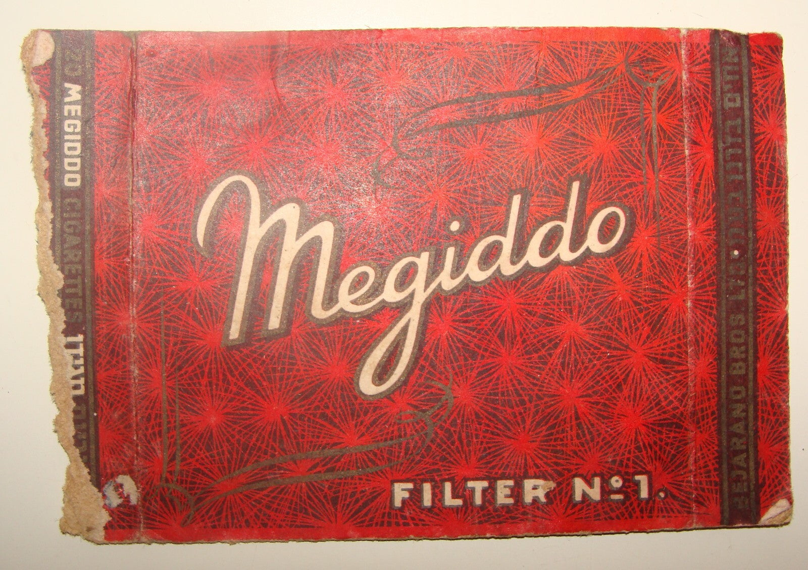 Jewish Judaica Israel Israeli 1950s MEGIDDO Cigarettes Pack Box Label