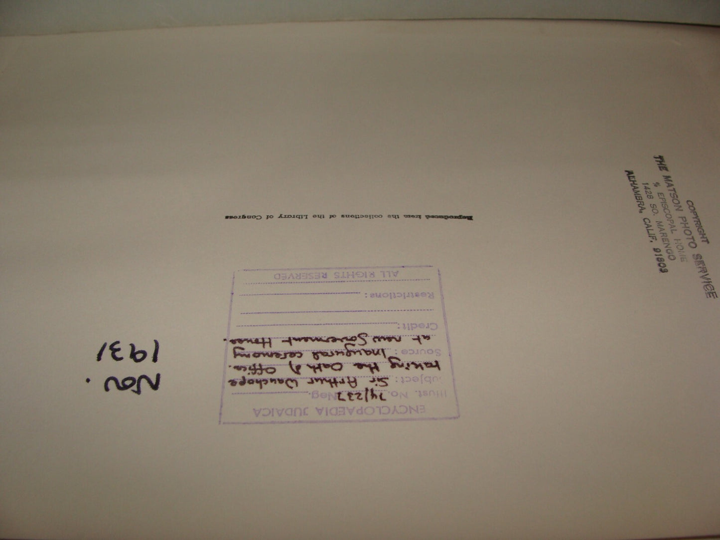 Photo Print, 1931 Palestine Israel High Commissioner Sir Arthur Wauchope Oath