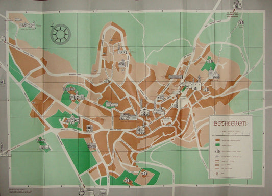 Map Palestine Vintage Israel West Bank BETHLEHEM Pictorial Brochure Guide
