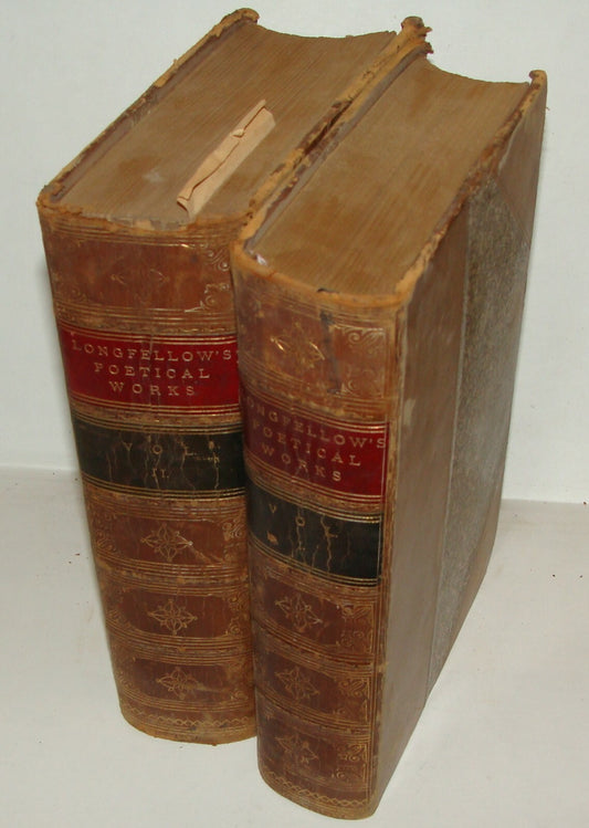 1880 The Poetical Works of Henry Wadsworth Longfellow American Poet Poetry Book