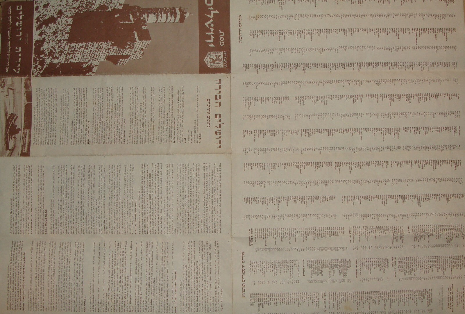Map Jewish Judaica Israel Israeli JERUSALEM 1969 Tourist Guide Hebrew