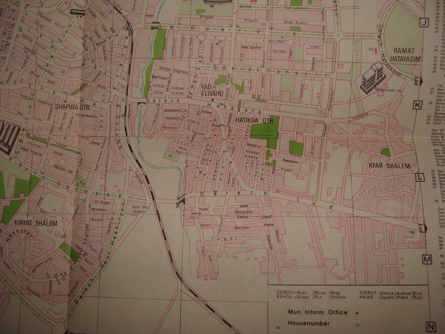 Map Jewish Judaica 1970 Israel TEL AVIV JAFFA Brochure