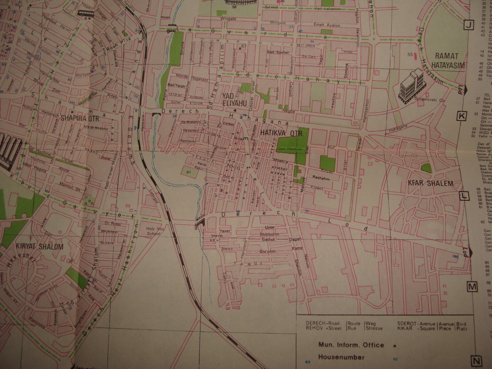 Map Jewish Judaica 1970 Israel TEL AVIV JAFFA Brochure