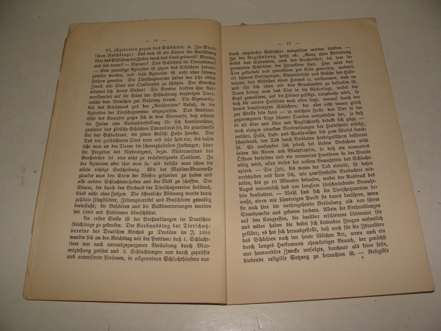 Germany RARE Jewish Judaica 1899 German   Shechita Slaughter Ritual Kosher Food