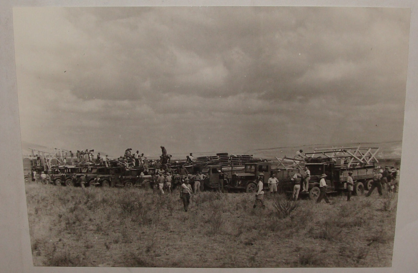 Photo Print, 1937 Palestine Israel KIBBUTZ MAOZ HAIM Establishment Jewish Hebrew