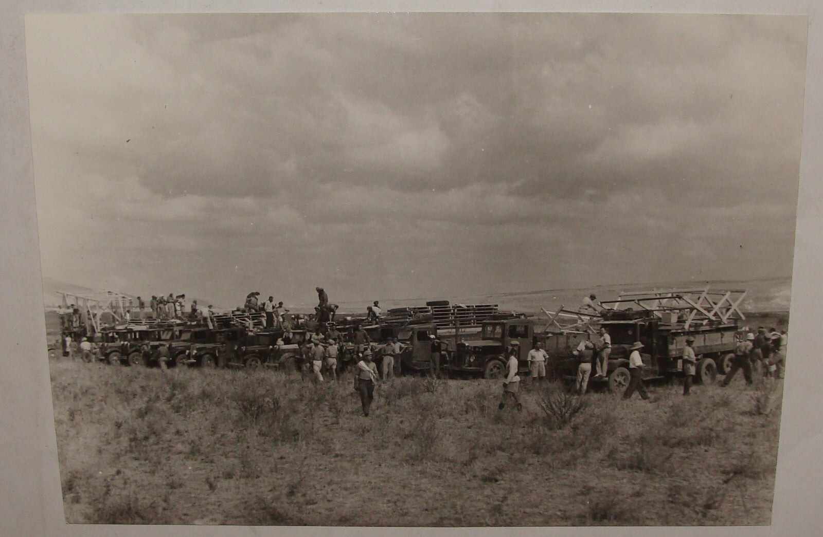 Photo Print, 1937 Palestine Israel KIBBUTZ MAOZ HAIM Establishment Jewish Hebrew