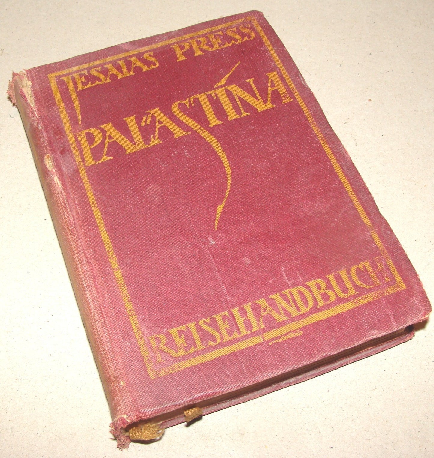 Book Jewish 1921 Jesaias Press Palestine Israel German Guide Map *MISSING PAGES*