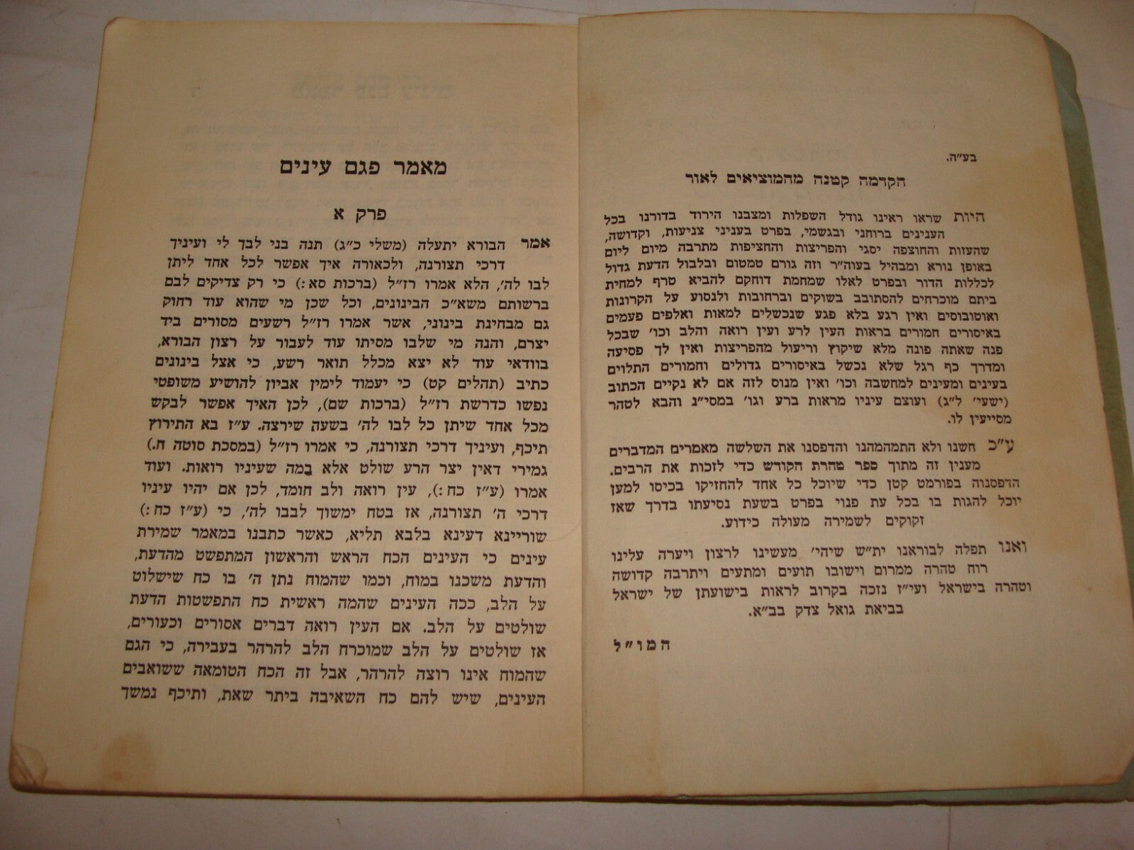 Booklet Jewish Book Judaica Rabbi Aharon Roth קונטרס שלשה מאמרים Hebrew