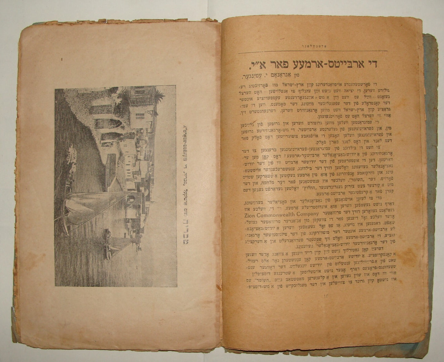 RARE Jewish Judaica ALTNEULAND Yiddish Poland Warsaw Monthly 1919 Zionist PHOTOS