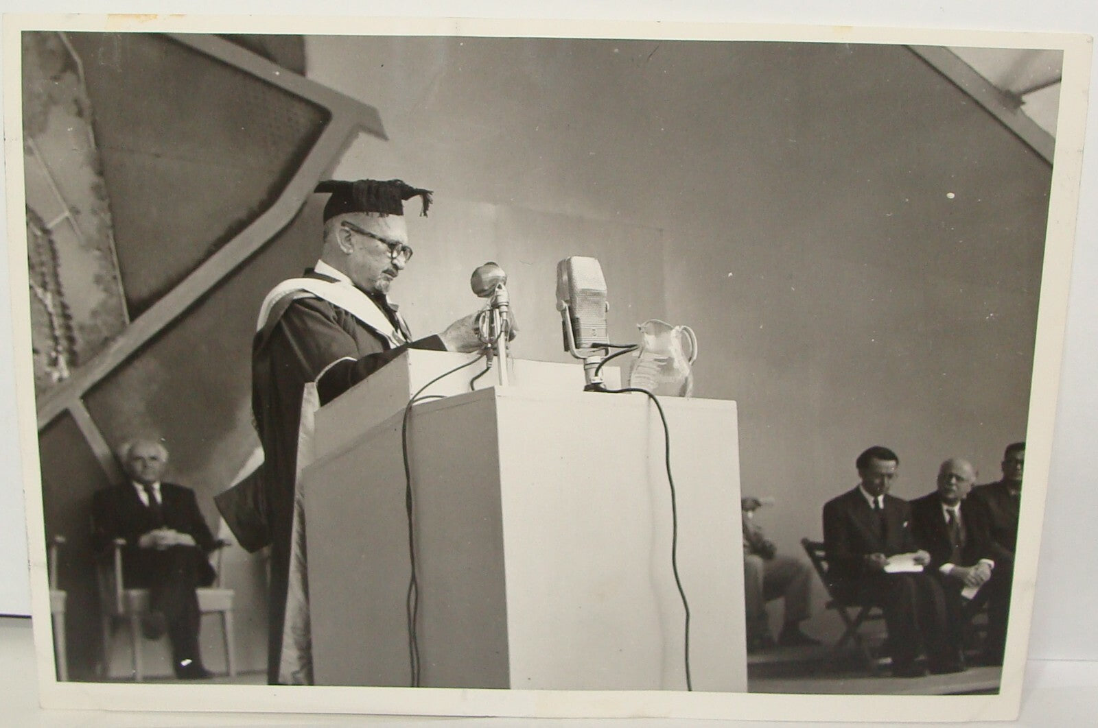 Photo Print, Jewish Israel Israeli Chaim Weizmann Institute Ben Gurion 1949
