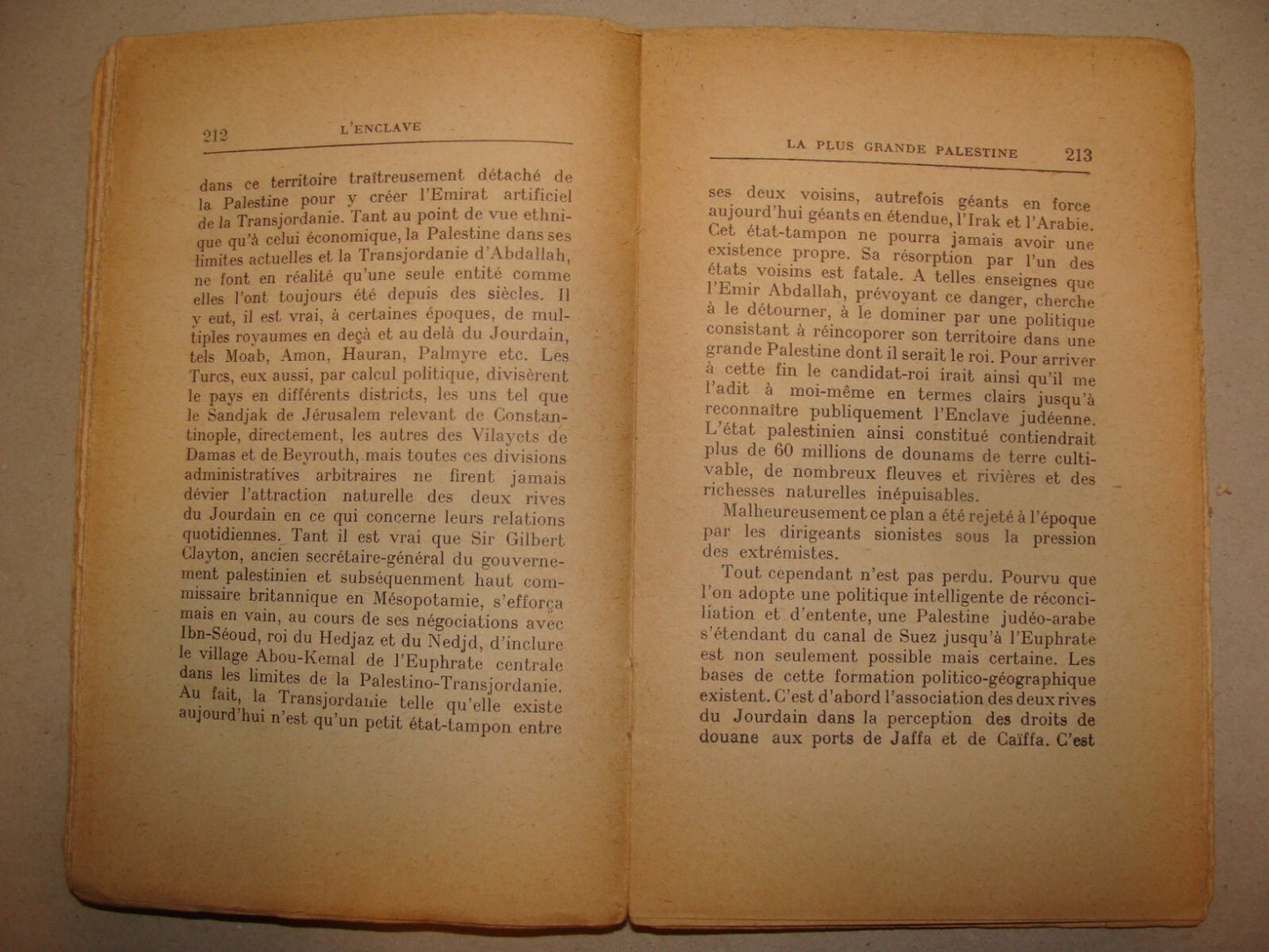 Book Jewish 1931 ITAMAR BEN AVI L'ENCLAVE French 1st Edition Zionist Palestine