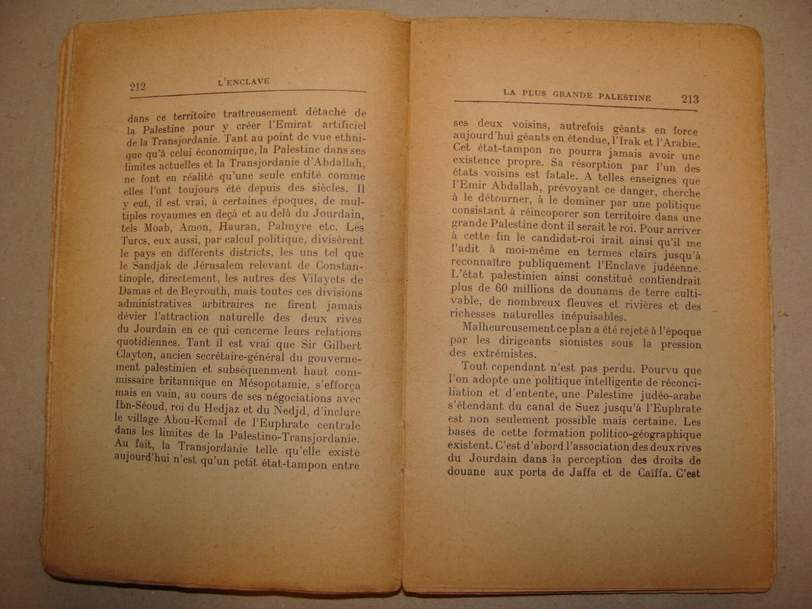 Book Jewish 1931 ITAMAR BEN AVI L'ENCLAVE French 1st Edition Zionist Palestine