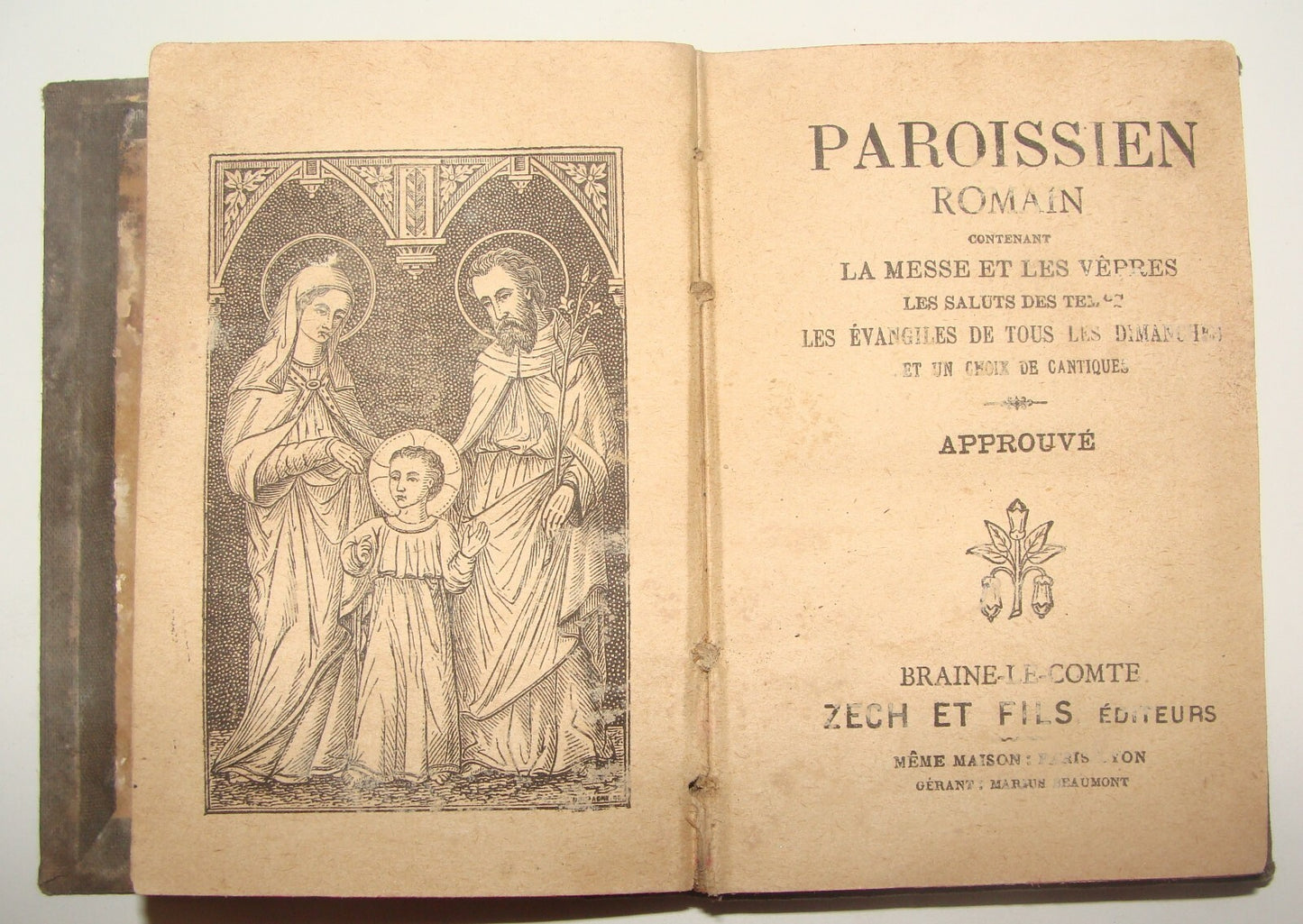 Antique 1890 Paroissien Romain La Messe Et Les Vepres French France