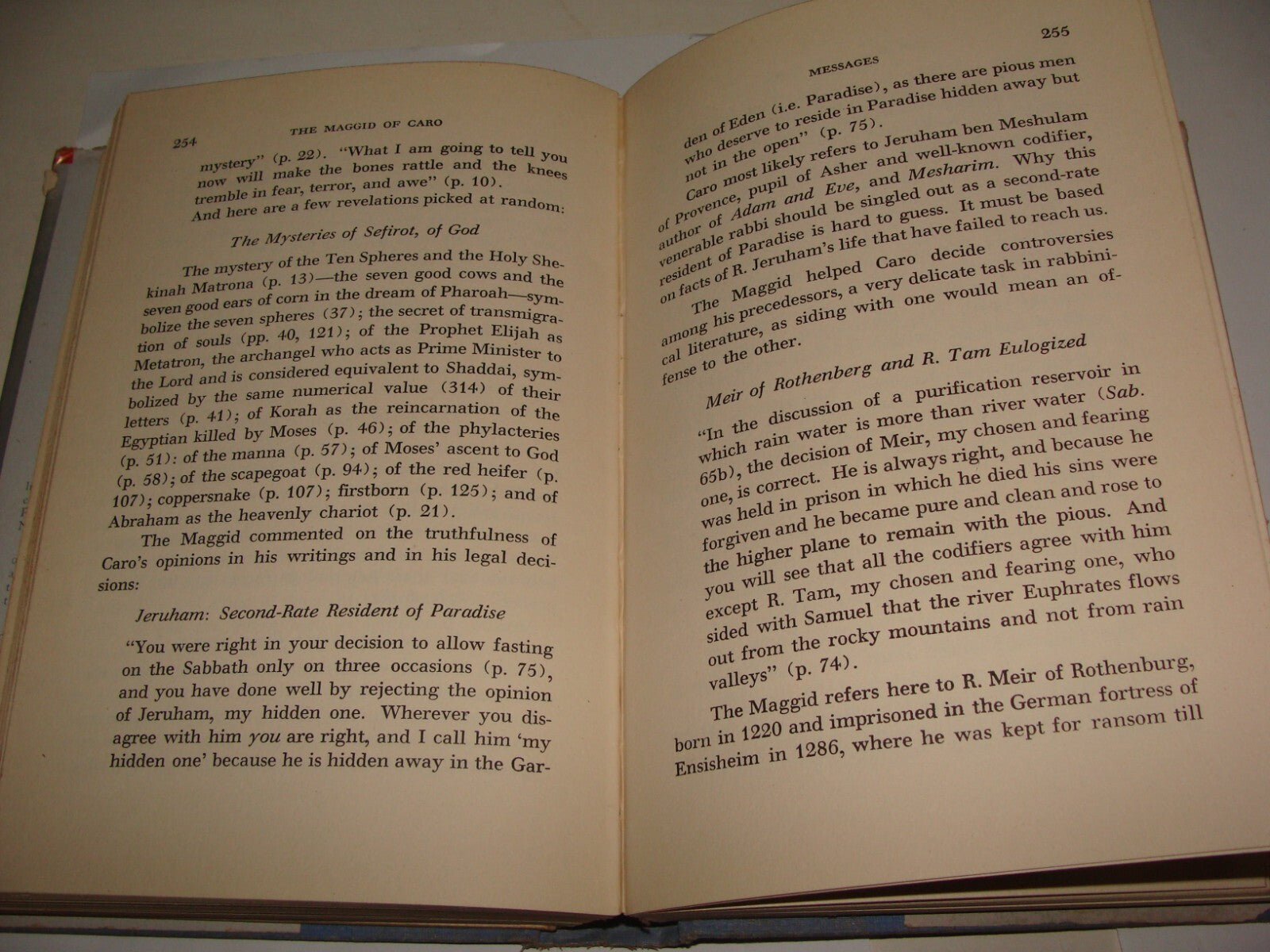 Book Jewish Judaica 1949 Rabbi JOSEPH CARO MAGGID Kabbalah By HIRSCH LEIB GORDON