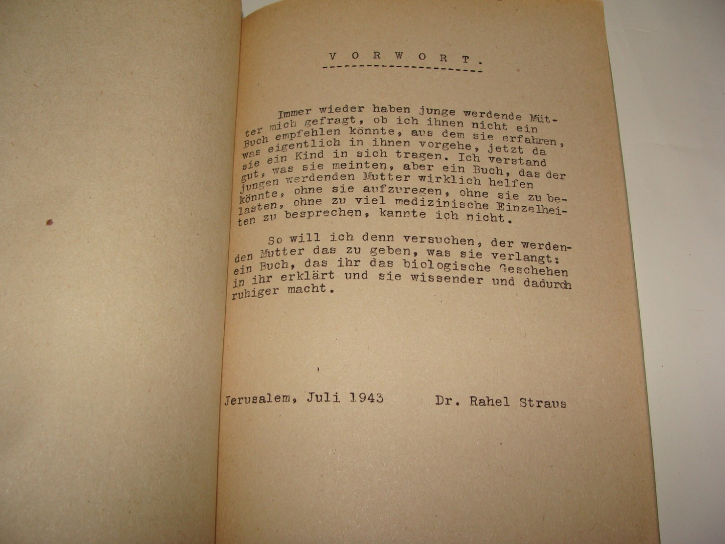 Germany Jewish Judaica Palestine Israel 1943 Dr Rahel Straus German   1st DOCTOR