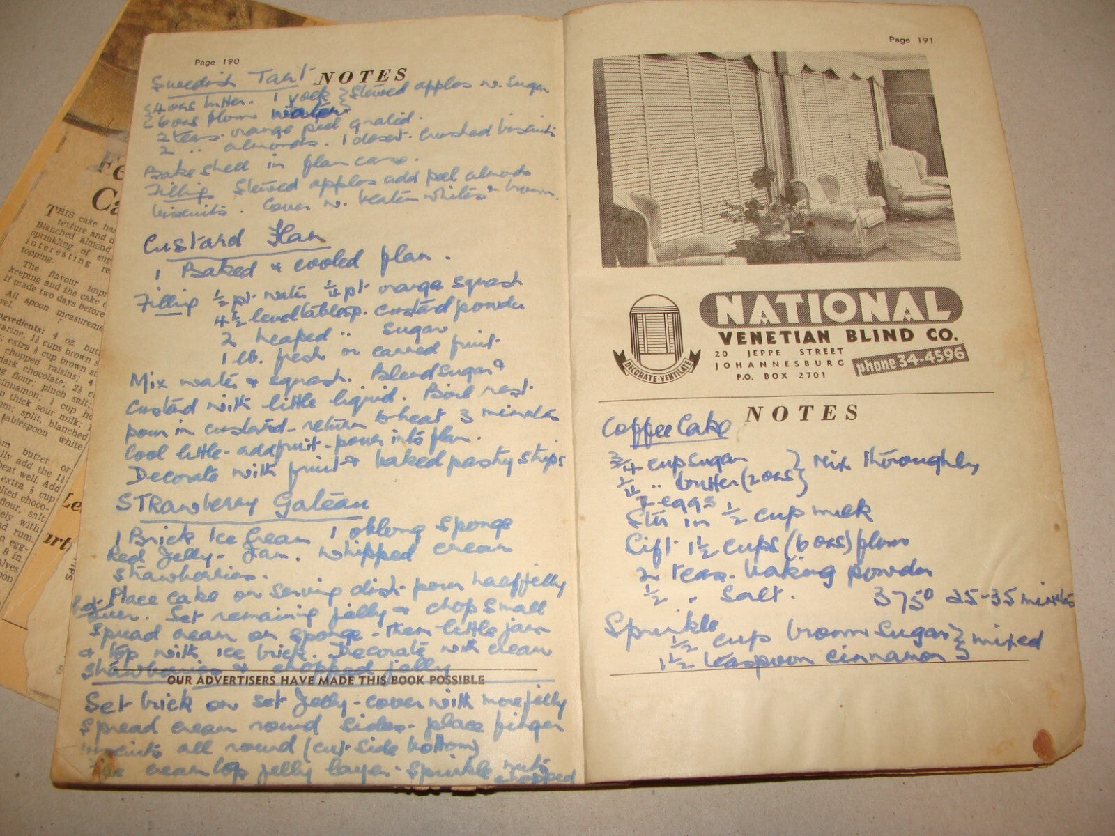 Book Jewish Judaica 1950s Recipe Johannesburg South Africa Women Zionist League