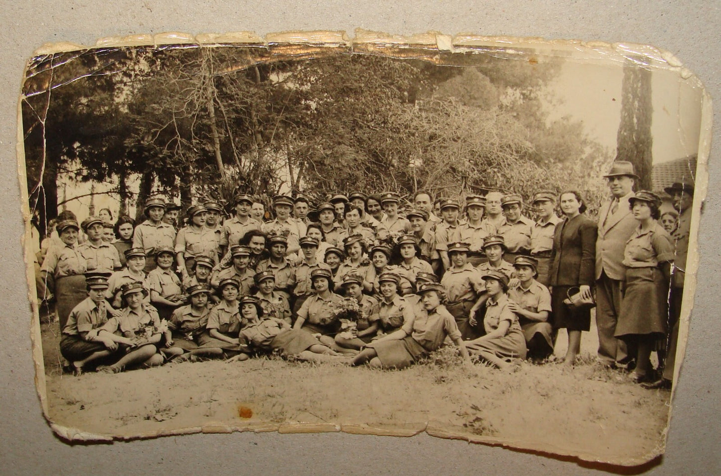Photo Palestine Ad Jewish Hebrew 1942 Israel HADERA Magen David Adom Medical