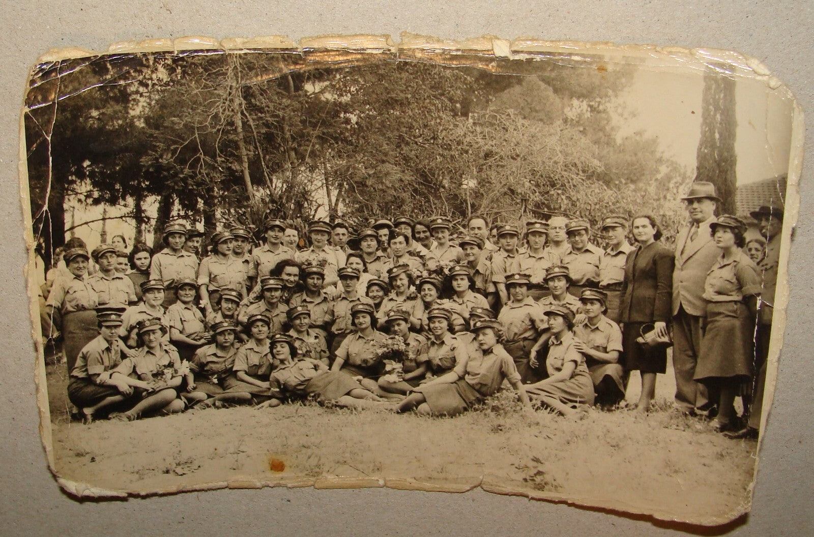 Photo Palestine Ad Jewish Hebrew 1942 Israel HADERA Magen David Adom Medical