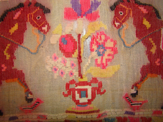 Antique Middle East Turkish Turkey Ottoman Uzbekistan ? Islamic Embroidery Cloth