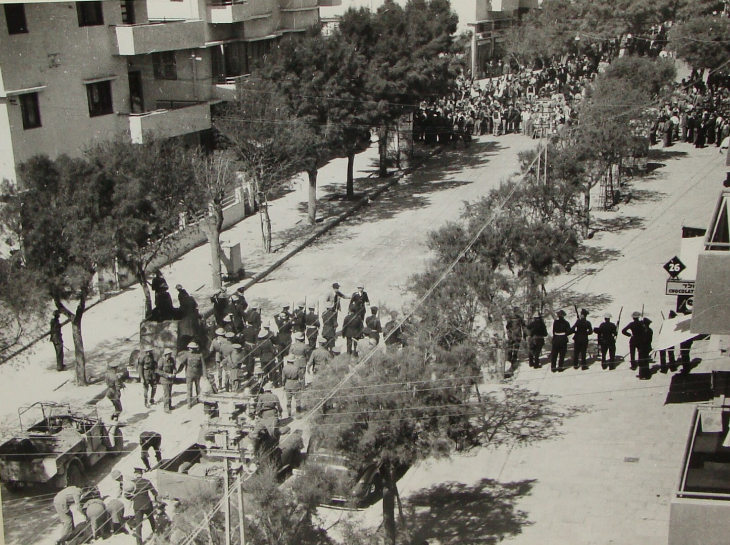 Photo Print Palestine Paper , 1939 Israel Tel Aviv Anti White Protest Police