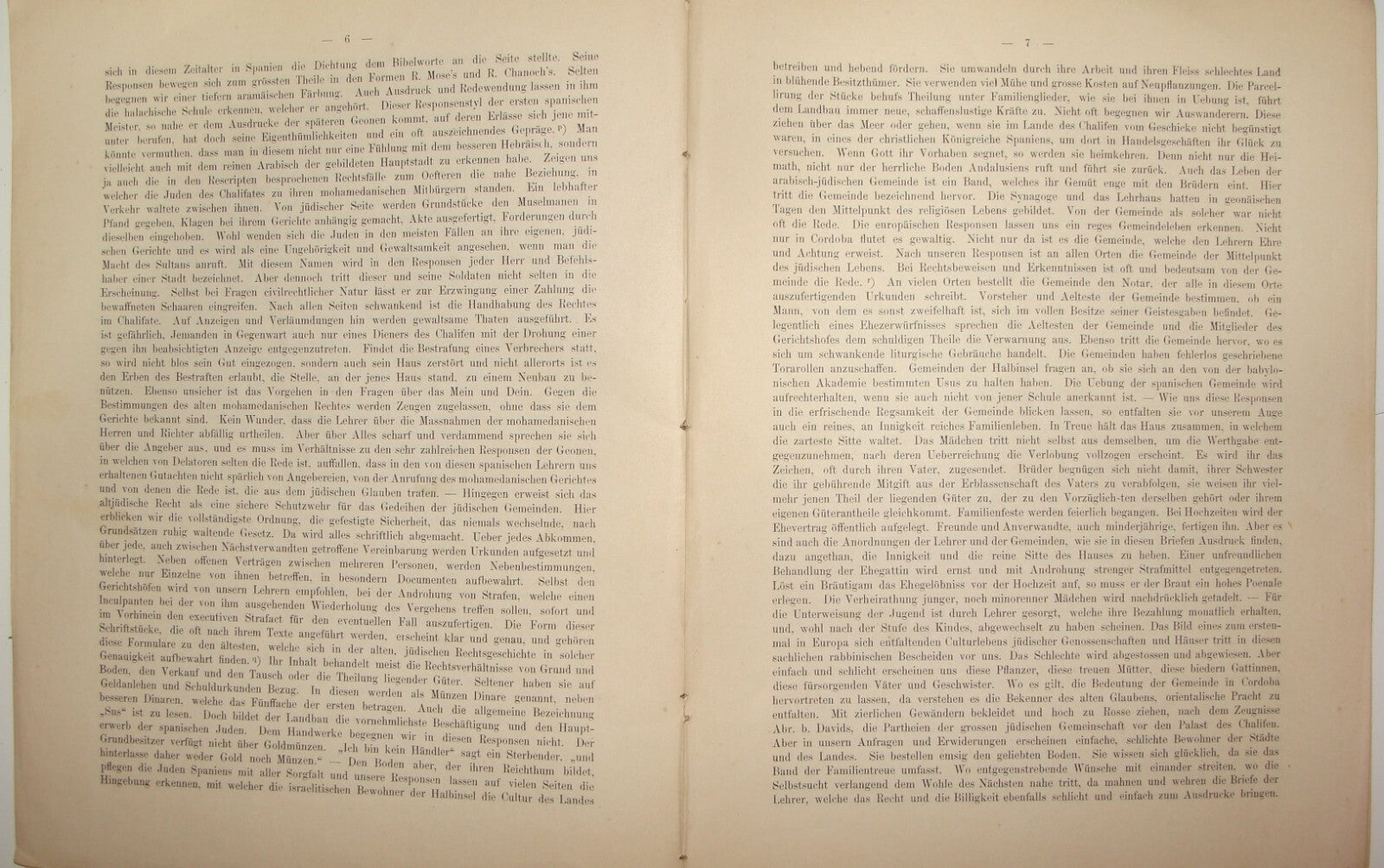 Germany Booklet Jewish RARE Judaica Antique 1889 German Berlin Rabbi University