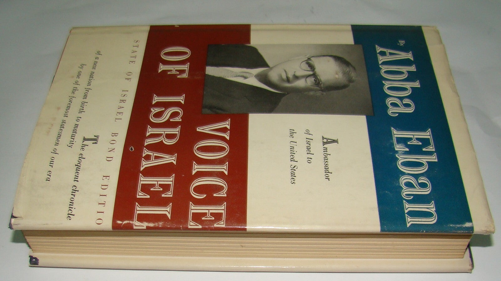 Book Jewish Judaica 1957 Abba Eban SIGNED AUTOGRAPH אבא אבן Voice of Israel