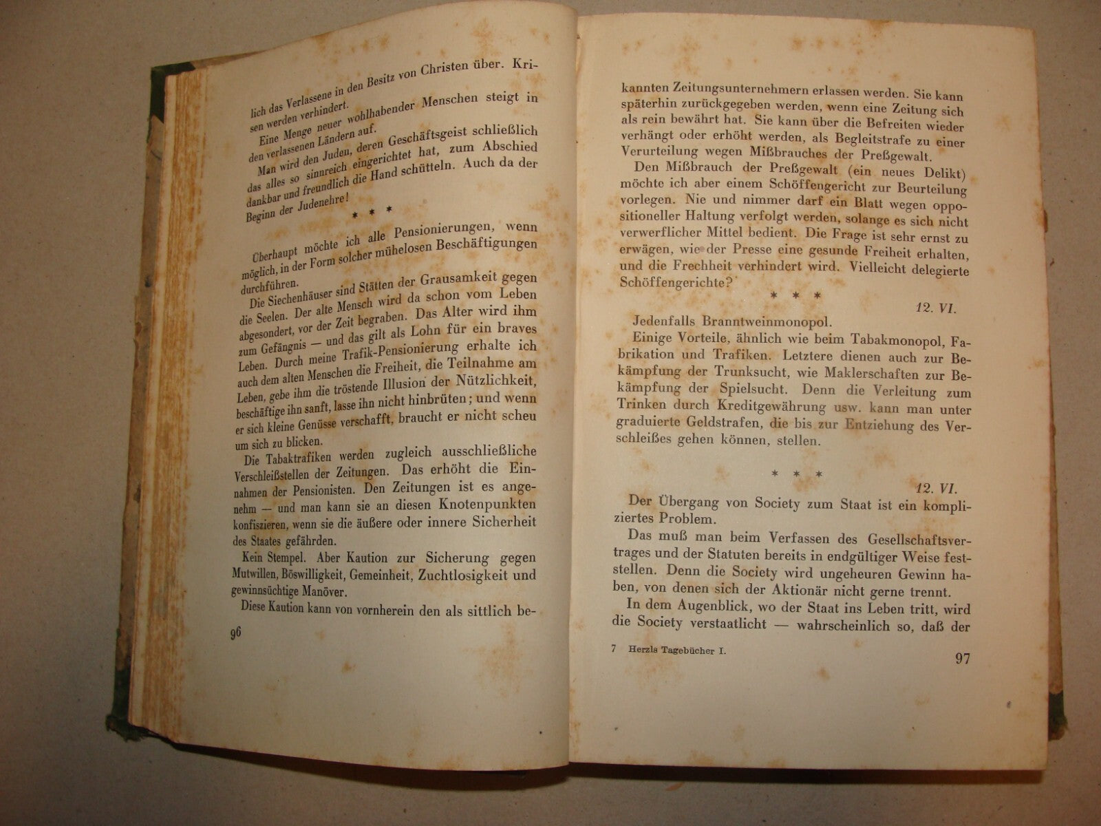 Germany Book Jewish Judaica 1922 German   HERZL History Zionism