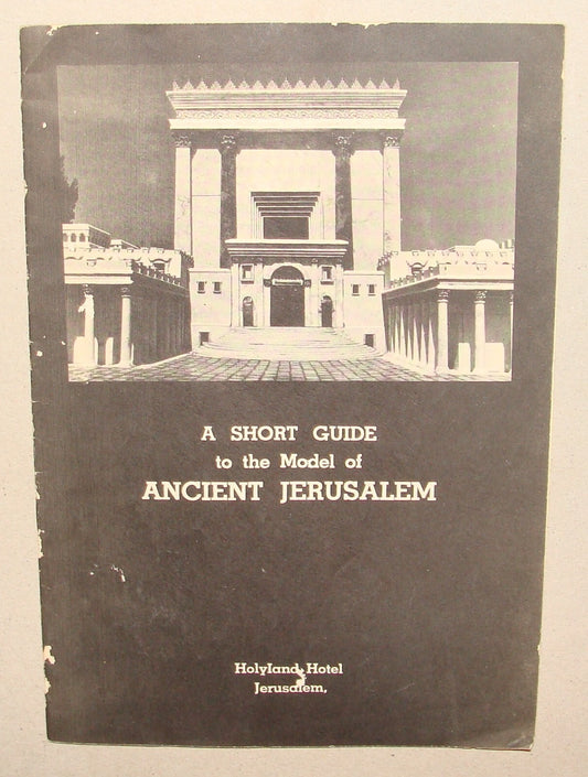 Jewish Judaica 1960s Israel Israeli ANCIENT JERUSALEM Guide English Photo Map