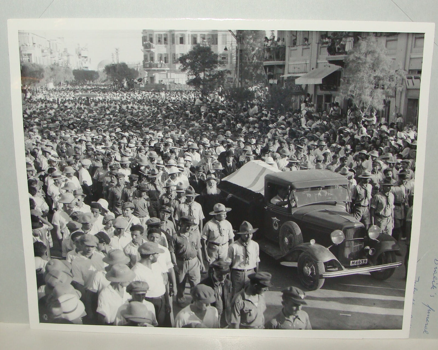 Photo Print, Jewish 1934 Palestine Israel Tel Aviv Bialik National Poet Funeral