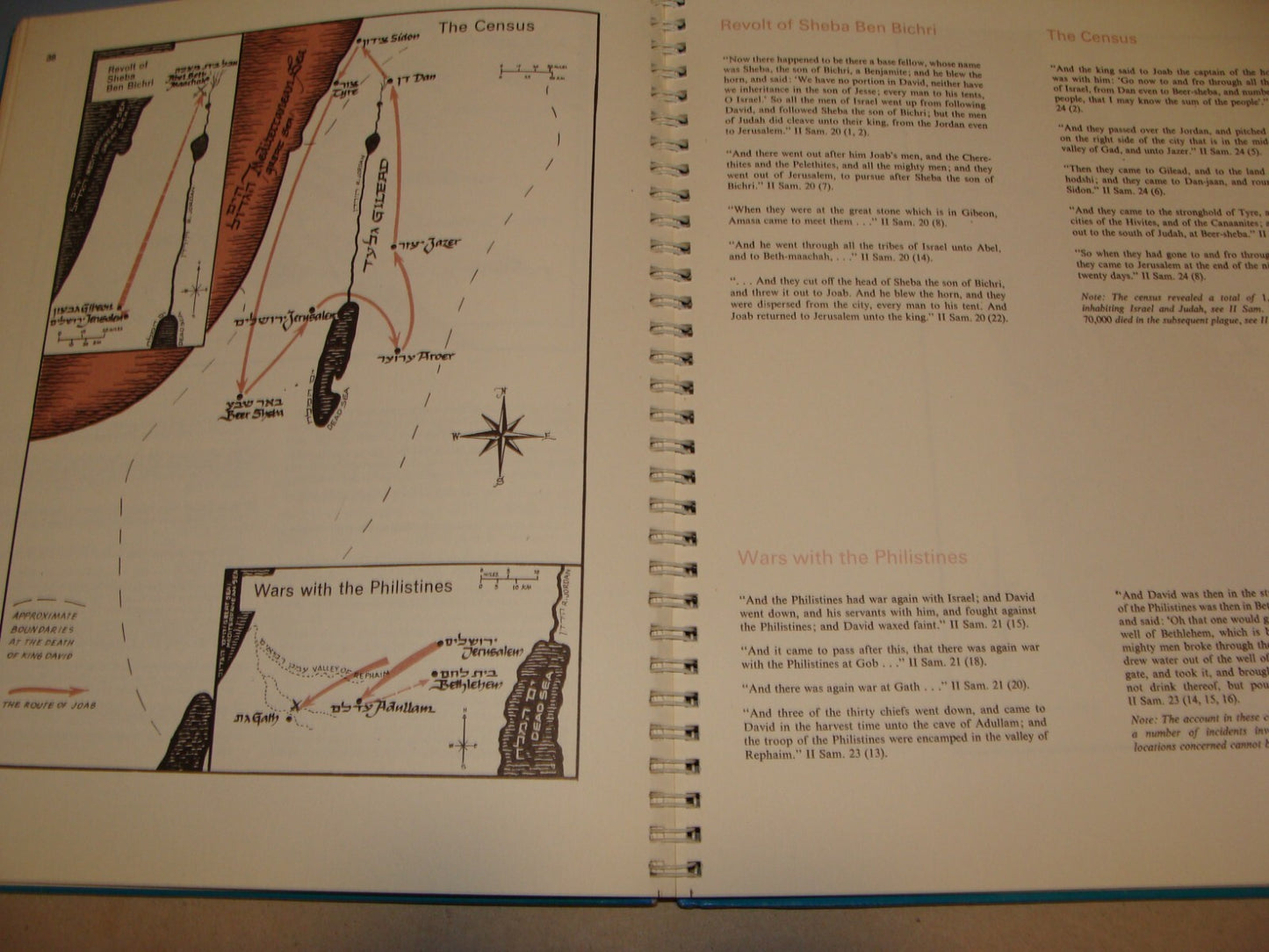Jewish Judaica 1977 JOURNEYS OF THE CHILDREN OF ISRAEL Book Map Bible Guide