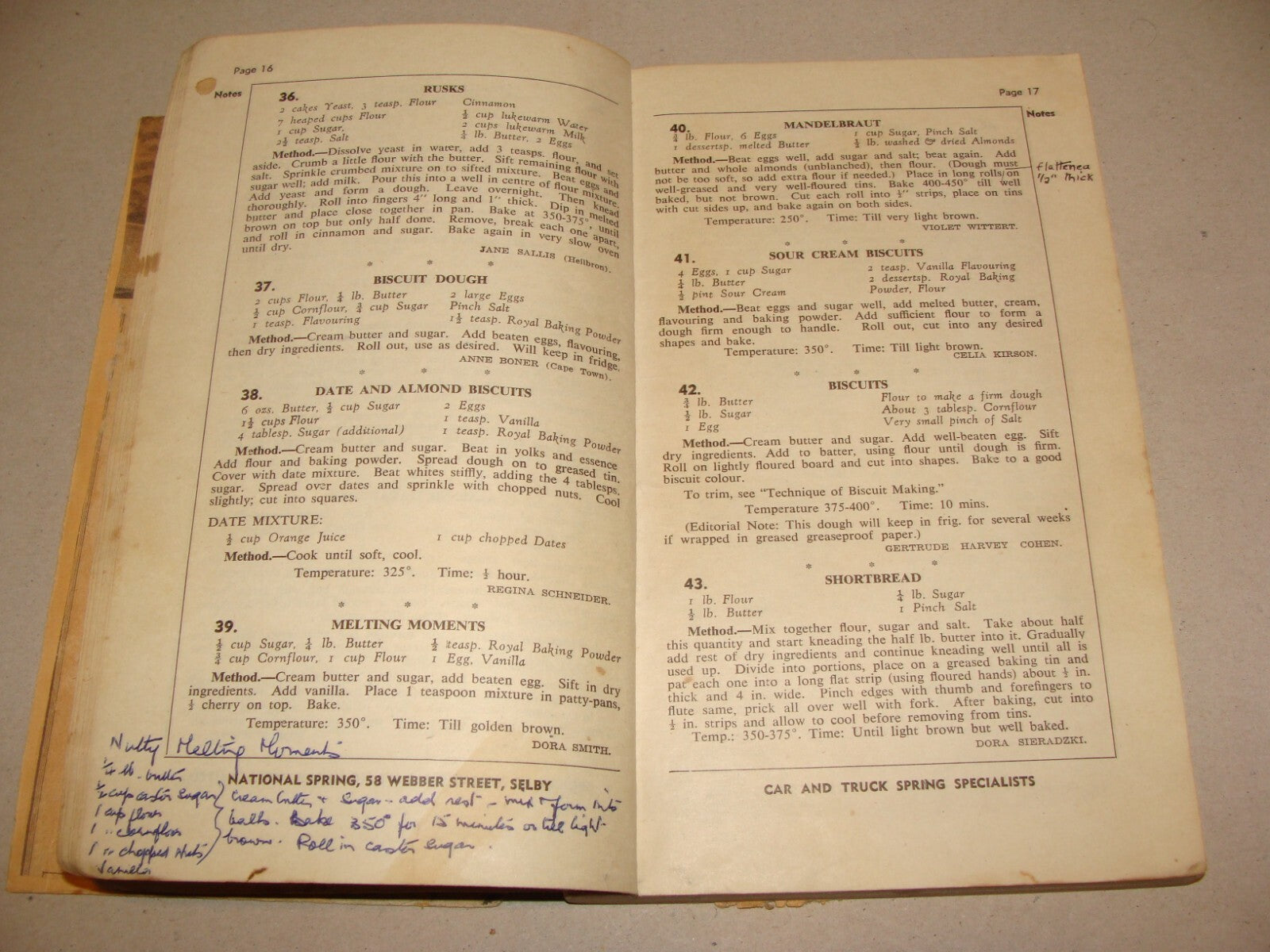 Book Jewish Judaica 1950s Recipe Johannesburg South Africa Women Zionist League
