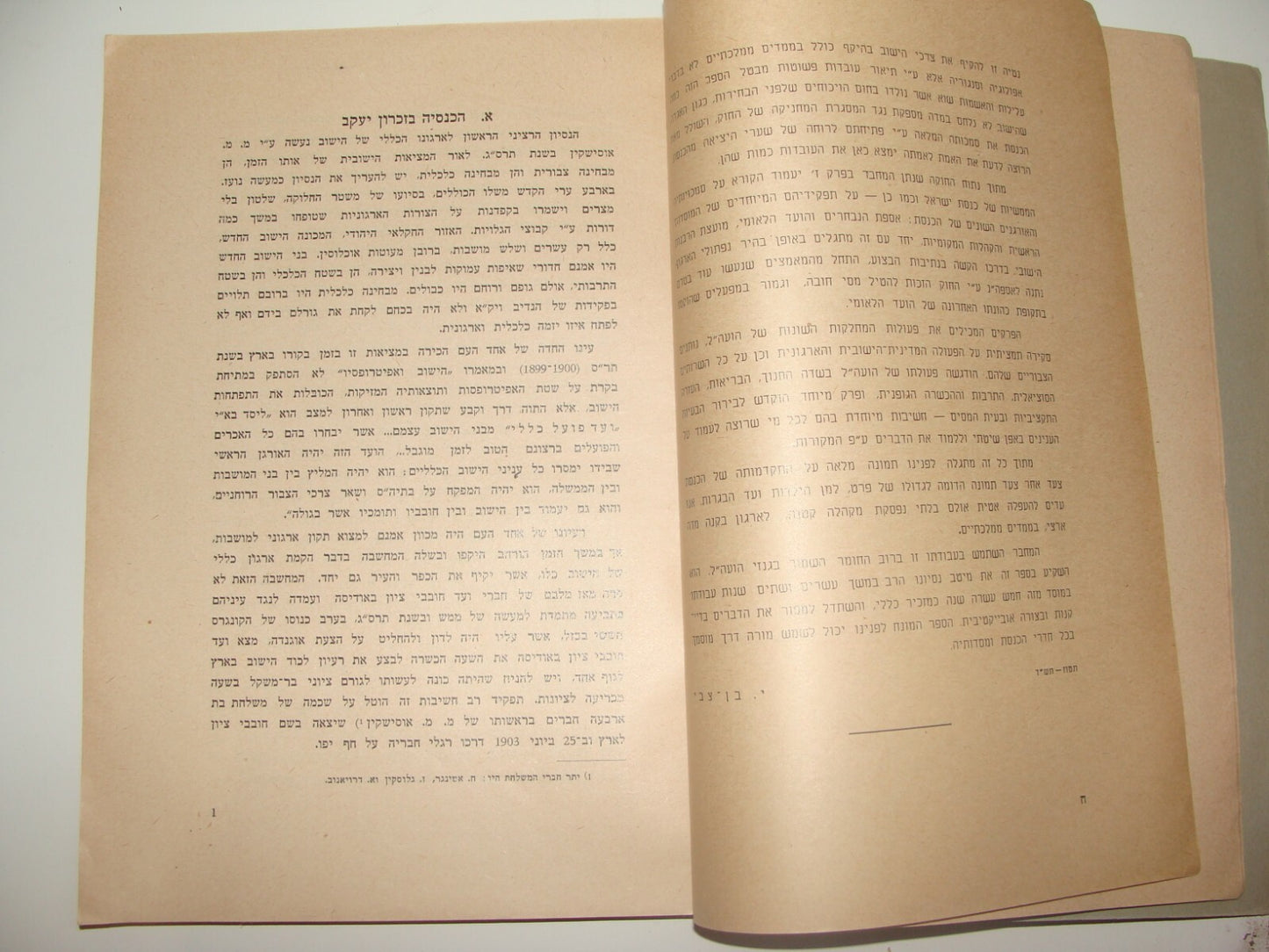 Book Jewish Judaica 1944 Palestine Hebrew Zionist Knesset Israel Provisional