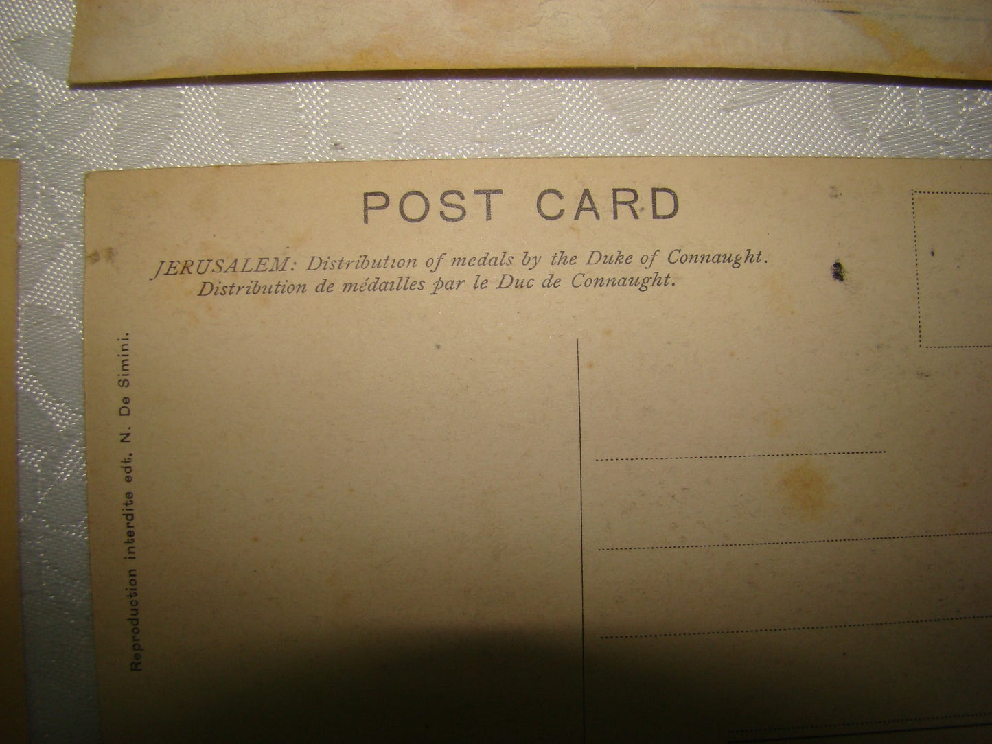 Photo Palestine Card RARE Jewish Judaica Eretz Israel Simini Postcard Jerusalem