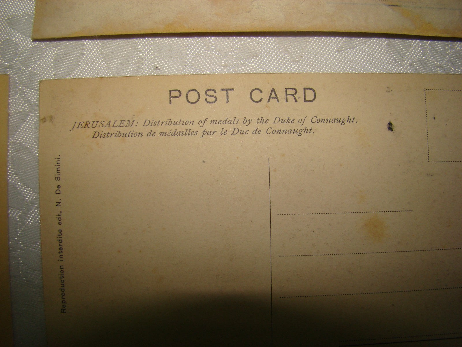 Photo Palestine Card RARE Jewish Judaica Eretz Israel Simini Postcard Jerusalem