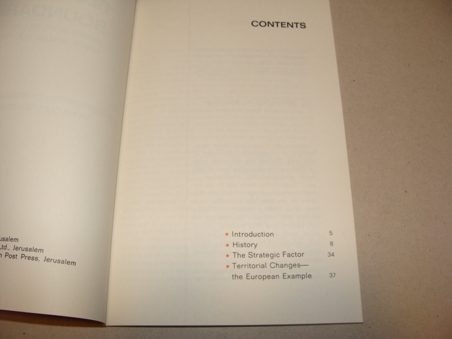 Map Palestine Jewish Judaica 1971 Israel Israeli Peace Borders History Arab War