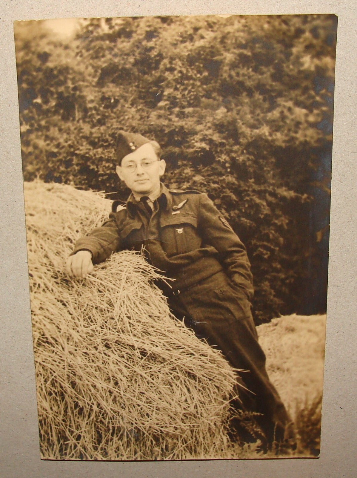 1944 WWII British Army Military Soldier Photo Letter East Marden Chichester