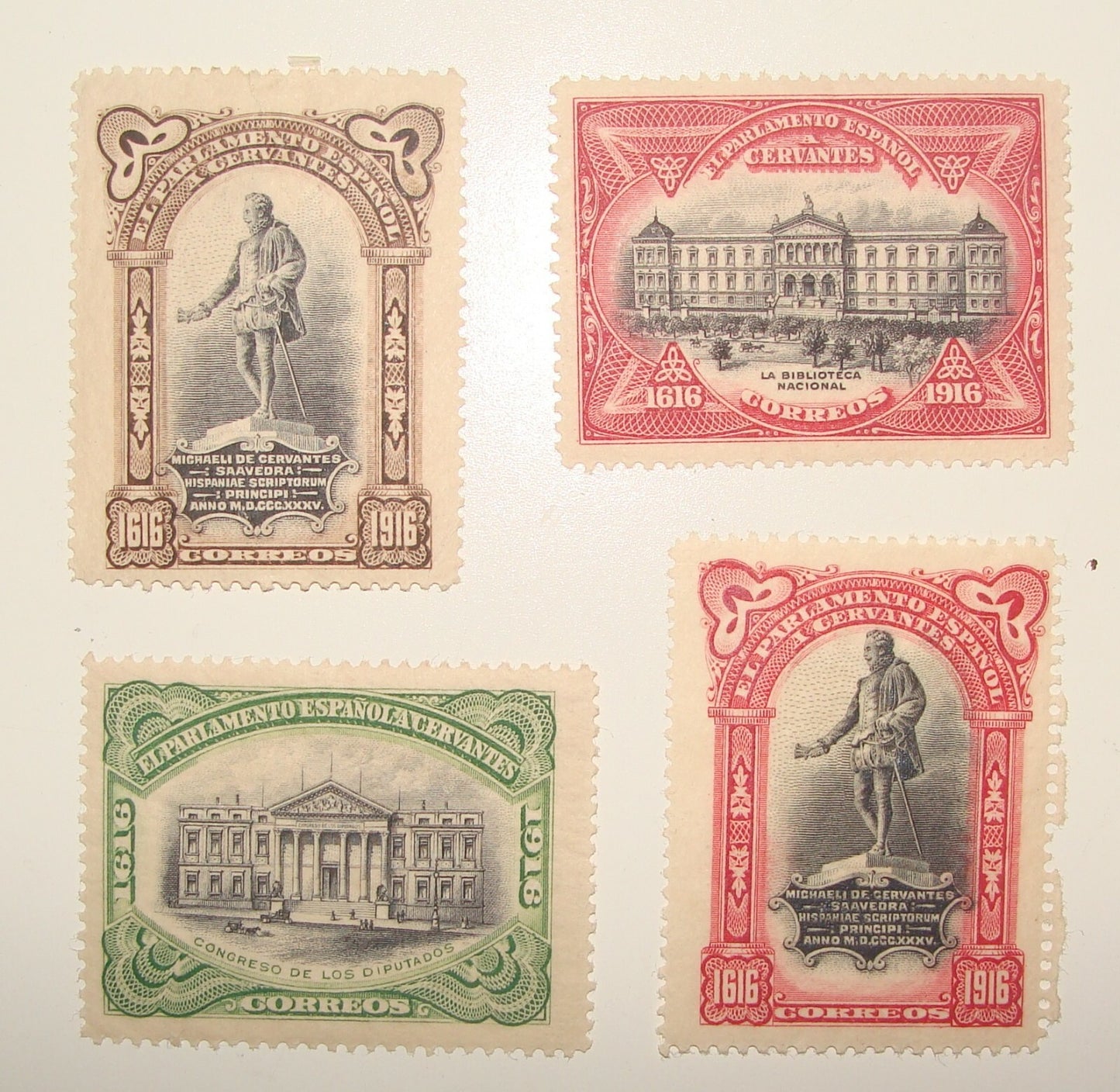 SPAIN 1916 Cervantes Stamp Lot