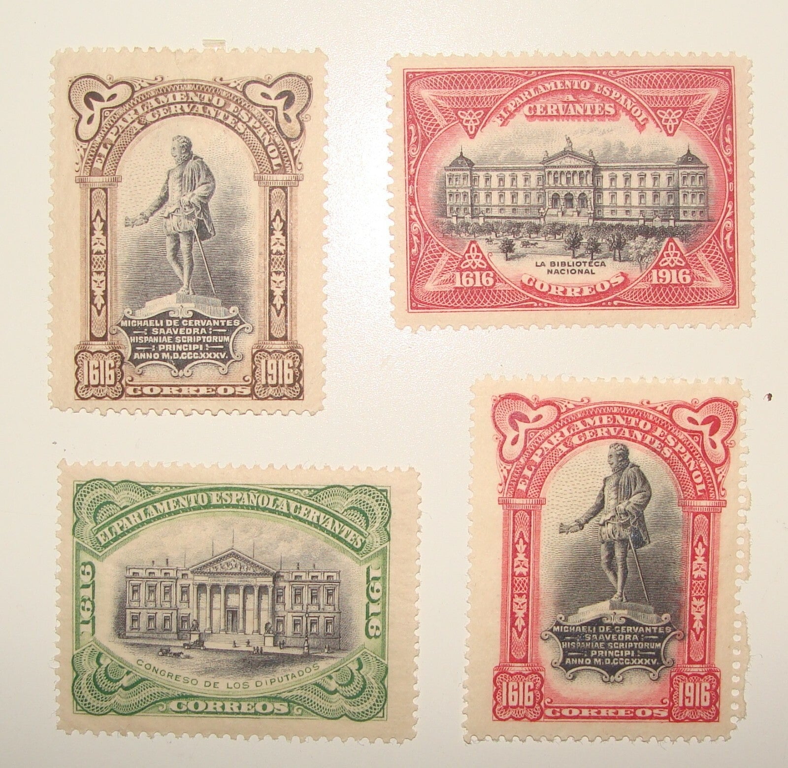 SPAIN 1916 Cervantes Stamp Lot