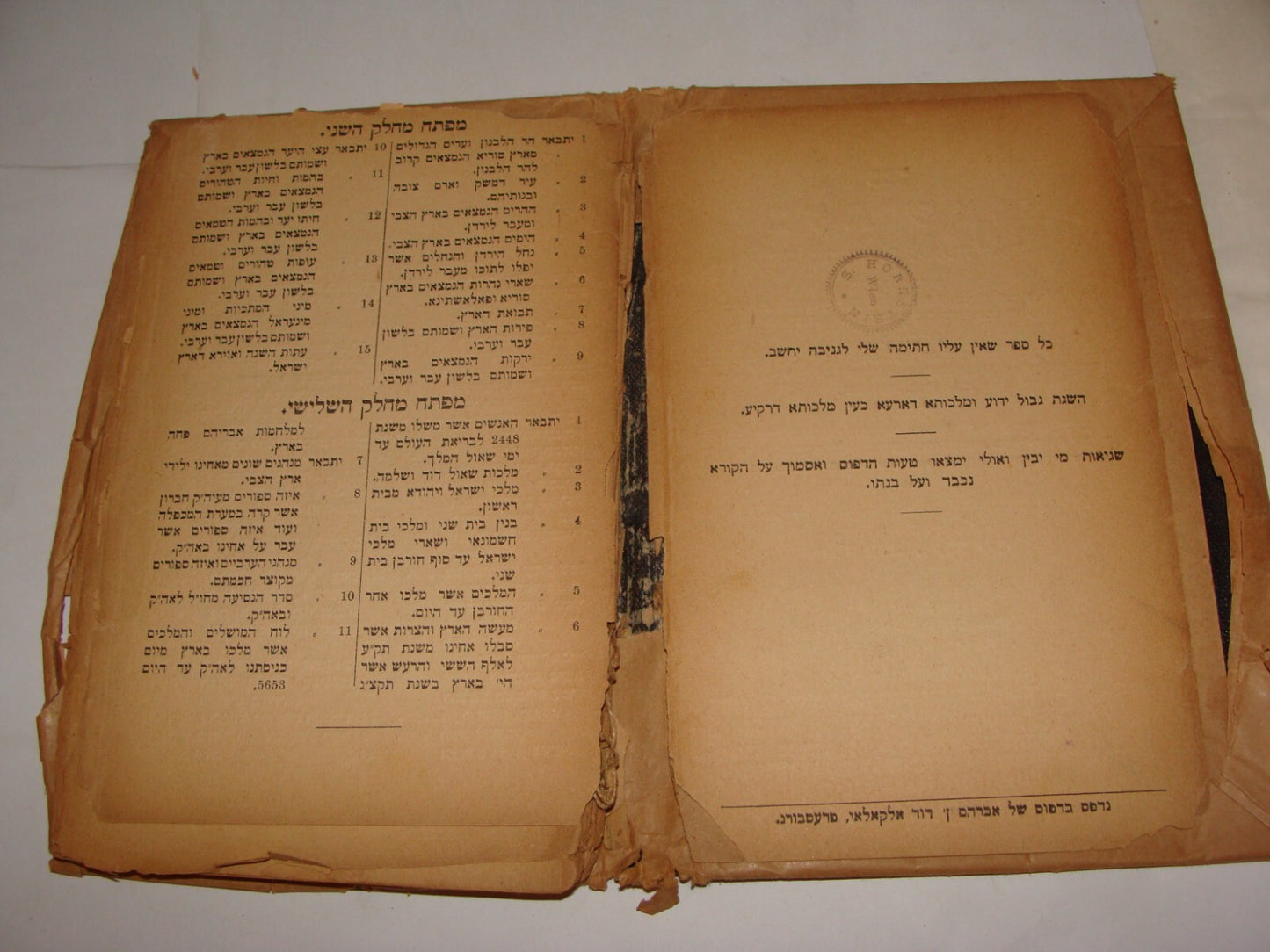 Book Jewish Judaica 1893 Austria Wien GIVAT SHAUL Zionist Palestine Trip Hebrew