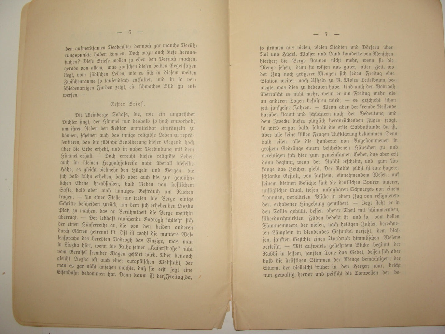 Germany Booklet Jewish Judaica 1914 Liszka to Berlin Rabbi Horovitz Frankfurt