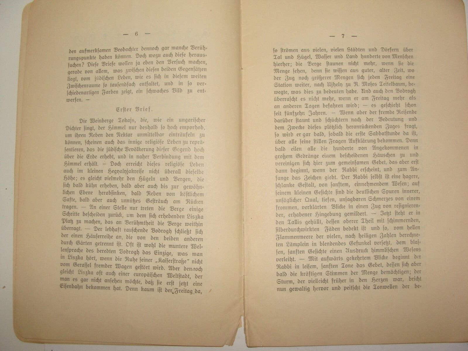 Germany Booklet Jewish Judaica 1914 Liszka to Berlin Rabbi Horovitz Frankfurt