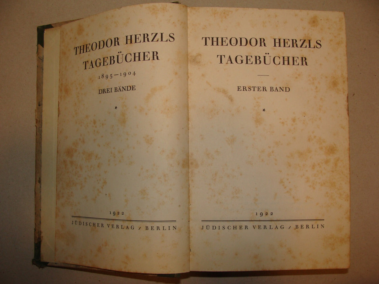Germany Book Jewish Judaica 1922 German   HERZL History Zionism