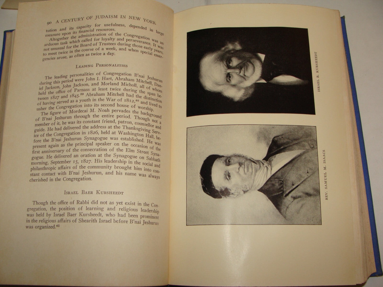 1930 Jewish A CENTURY OF JUDAISM IN NEW YORK Rabbi Israel Goldstein SIGNED 1ST