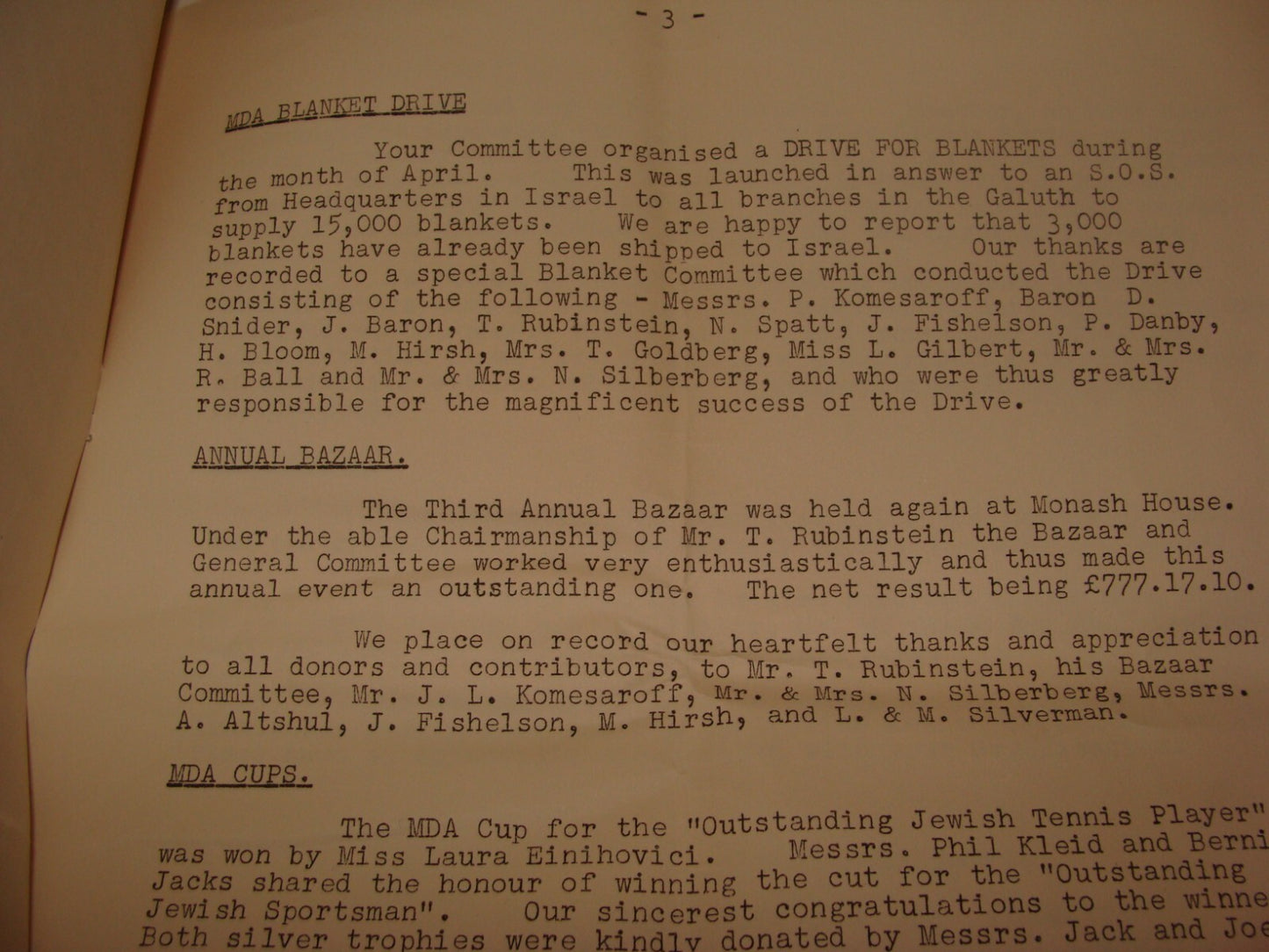 Ad Jewish Judaica Australia 1950s Magen David Adom Victorian Division First Aid