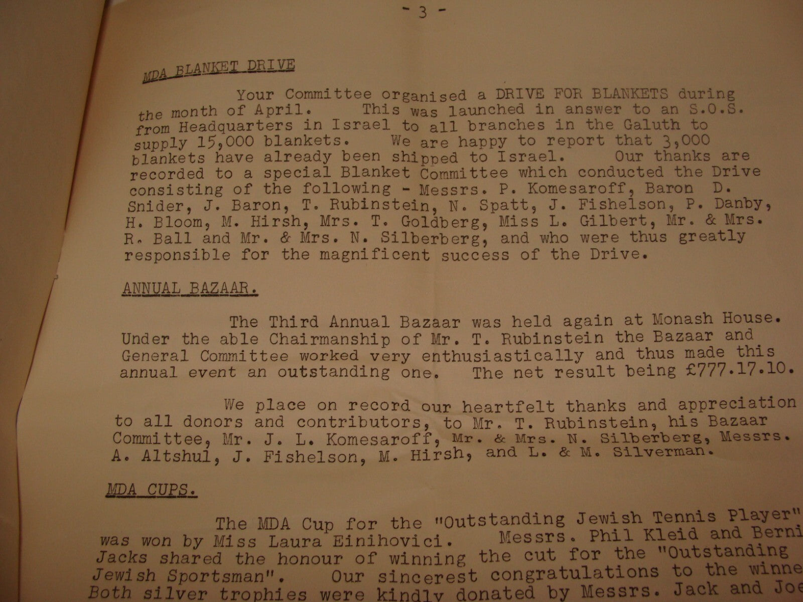 Ad Jewish Judaica Australia 1950s Magen David Adom Victorian Division First Aid