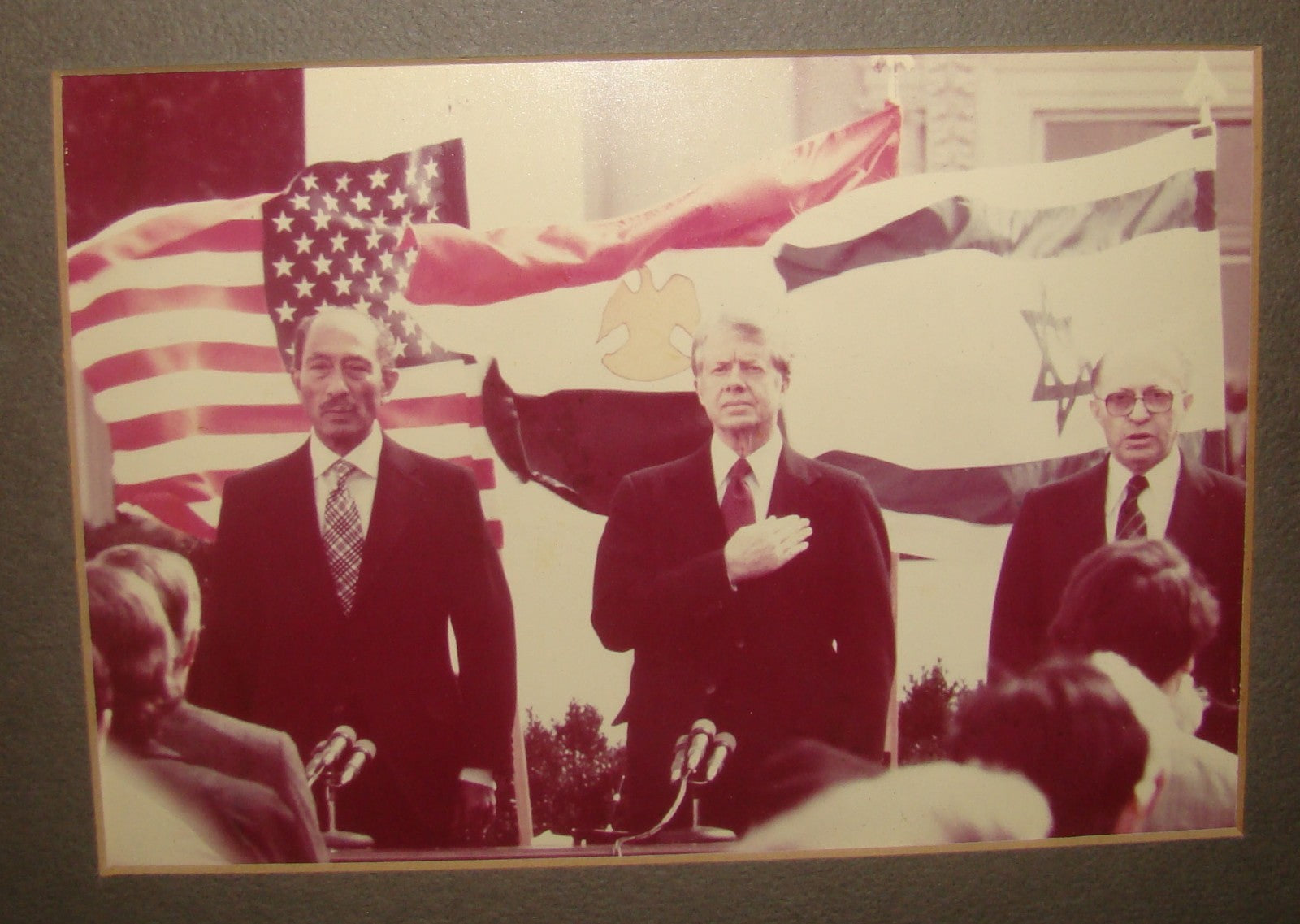 Photo Israel Ad RARE 1978 Camp David Begin Sadat Carter Egypt Peace Original