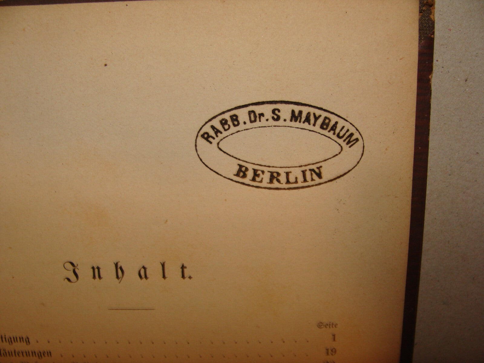 Germany Book Jewish Judaica German   Rabbi Sigmund Maybaum Stamp