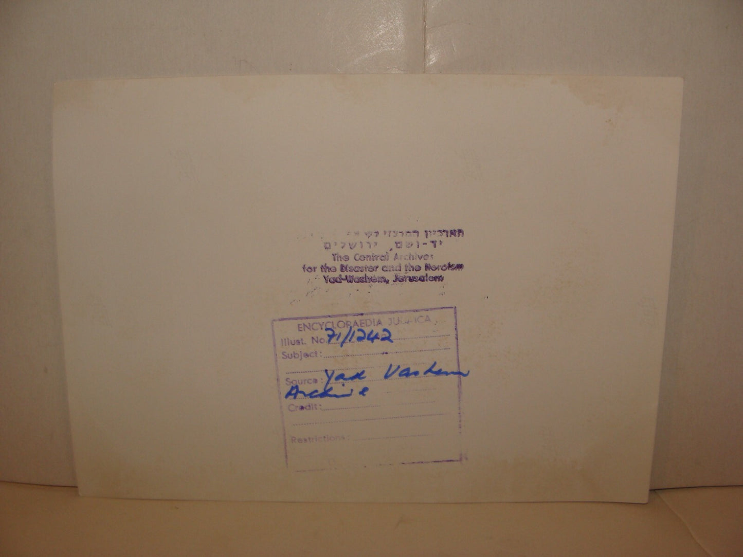 Photo Print, Judaica 1930s Lithuania Jews Zionist Jewish Agency Blue Box