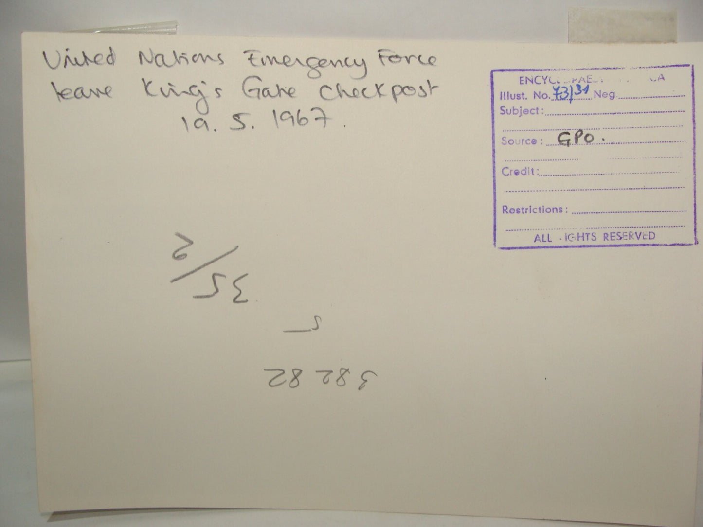 Israel Army 1967 Pre Six Day War Press Photo UN Force Leave Gaza Strip Military